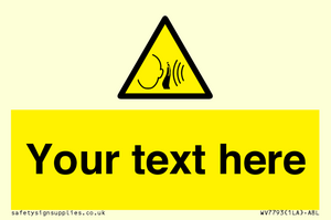 Custom warning sudden loud noise